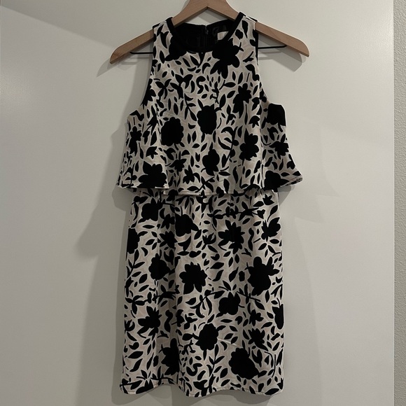 LOFT High Neck Floral/Leaves Dress - Picture 1 of 5